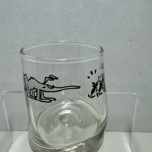 Vintage BC heart ant eater with ants, low ball pinch glass